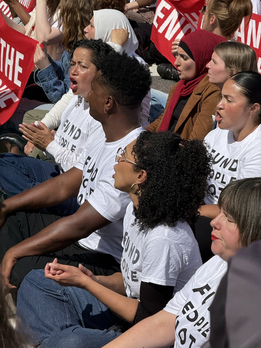 HenryRosoff's tweet photo. Several elected officials, or very likely soon to be elected, here and about to be arrested @OsseChi, @DarializaforNY @CMAlexaAviles @EmilyAssembly https://t.co/q9ktAHB6lk