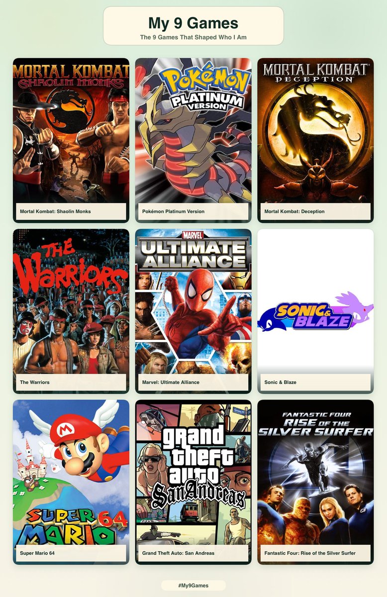 river_babs's tweet photo. 9 Games that Shaped me 😌 https://t.co/JBuwCVA0ma