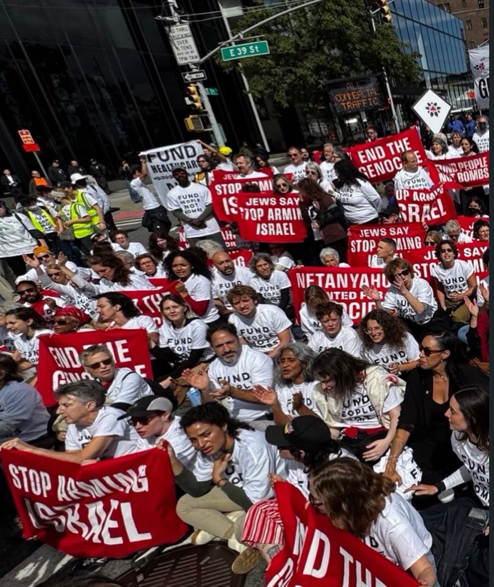 landpalestine's tweet photo. Jewish actress Hannah Einbinder , susan sarandon and Cynthia Nixon have Joined pro Palestine protest during  Netanyahu speech in NYC https://t.co/IpYJ3imD66