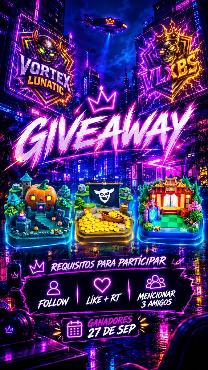 VortexLunatic_'s tweet photo. GIVEAWAY !🔥

🎁X1 Magic Theatre Scenery
🎁X1 Pumpkin Graveyard
🎁X1 Goblin Caves Scenery

1️⃣Follow
@VortexLunatic_ 

2⃣RT 🔁 Post ❤️

3⃣ Mention 3 friends👥 https://t.co/KbrwGteUd3