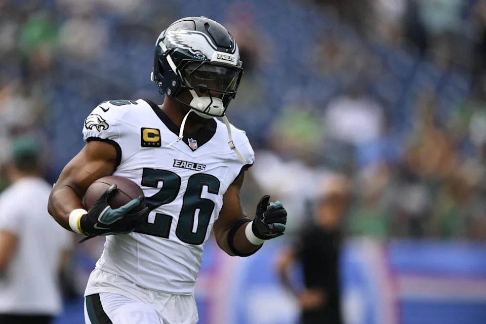 SleeperNFL's tweet photo. Eagles HC Nick Sirianni still did not have an update on Saquon Barkley (stinger), per @ZBerm https://t.co/fEGgWy2qIr