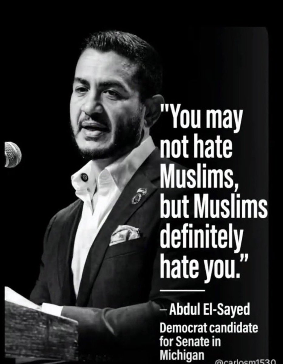 crackcommied's tweet photo. @AbdulElSayed Don’t you understand that these islamists despise you? What part of this don’t you get? https://t.co/DVae46A5bk