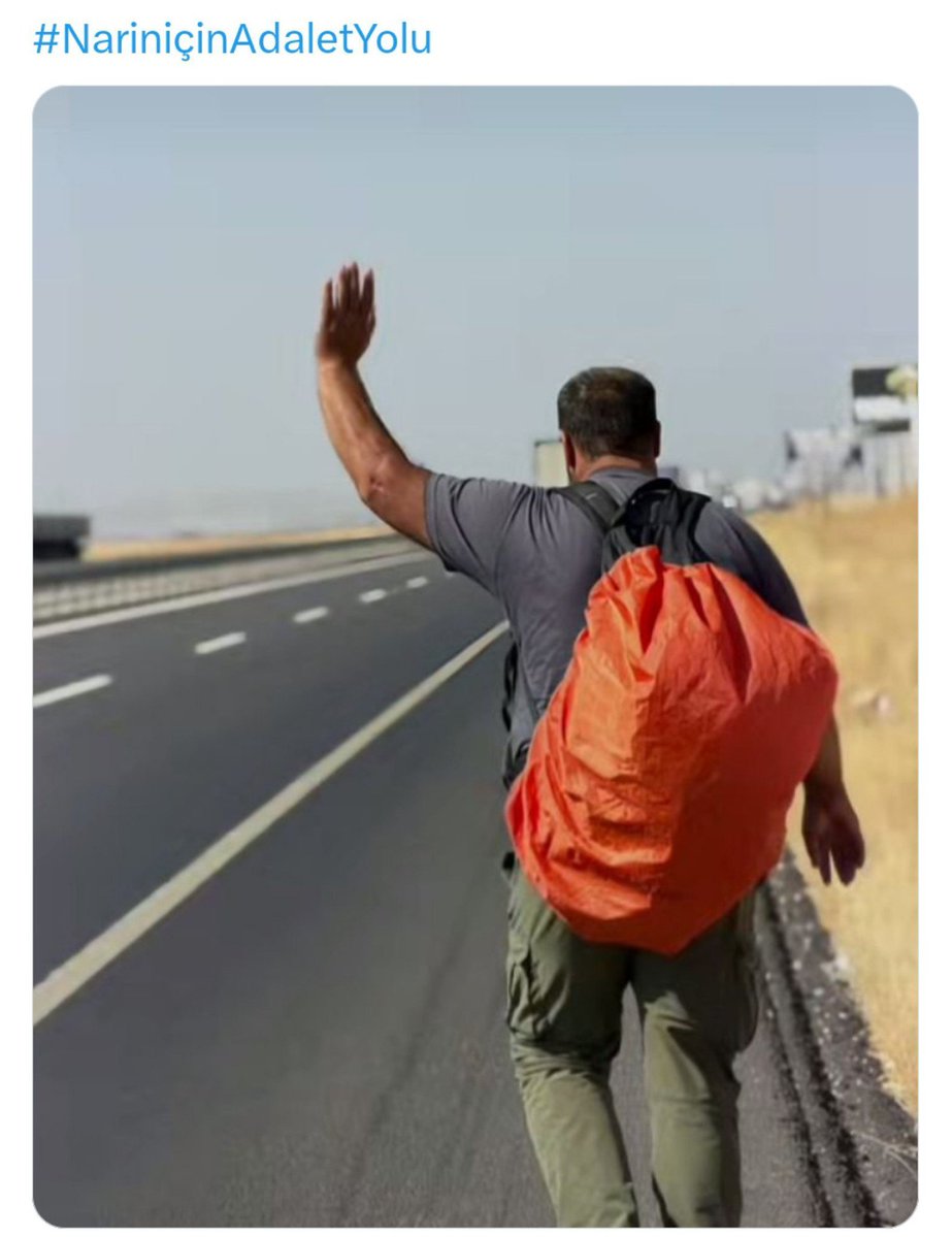 ysn_beyX's tweet photo. ADALET YÜRÜYÜŞÜ 6. GÜN

Arif Güran, biricik kızı Narin Güran'ın hakkı için, haksızca ceza alan masum ailesinin hakkı için Ankara yolunda yürümeye devam ediyor.

Siverek'ten Hilvan Şanlıurfa istikamet.
@akpartiurfa @AEminOnenOfis @ibrahimeyyupogl @CYAZMAC
#NariniçinAdaletYolu https://t.co/lsSbtcCrUo