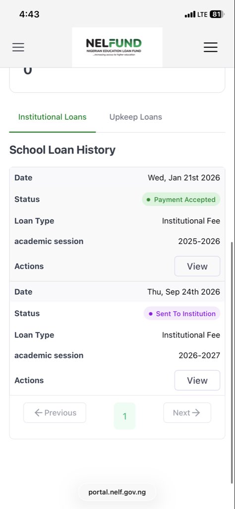 M_sanee_'s tweet photo. I applied for nelfund 2026/2027 academic session 
And i am sure i clicked on i also need upkeep, but it showing in the upkeep loan dashboard and also it’s saying total loan 3 not 4 what’s the problem please 
@iambabtee 
@NELFUND 
@Nelfund_Guide 
@nelfundupdates 
@NELFUND_NG https://t.co/0ylgCUL4T5