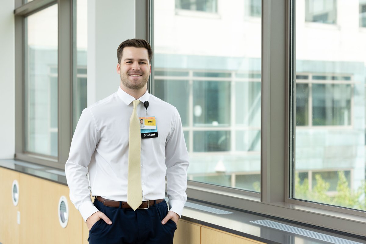 IowaMed's tweet photo. Medical student Carter Salz grew up in rural Iowa, where hard work and community shaped his path to medicine.

Now a member of the Carver Rural Iowa Scholars Program, he hopes to one day serve a rural Iowa community and become a physician patients can trust. https://t.co/UdehFZZdzi