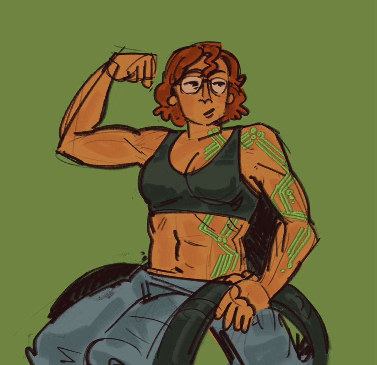Iaderlappen's tweet photo. A very #buffbabs dayyyyyyyy (me any time I give her tattoos: let’s use make shit uppppppppp)

#barbaragordon https://t.co/DvJR94z1mi