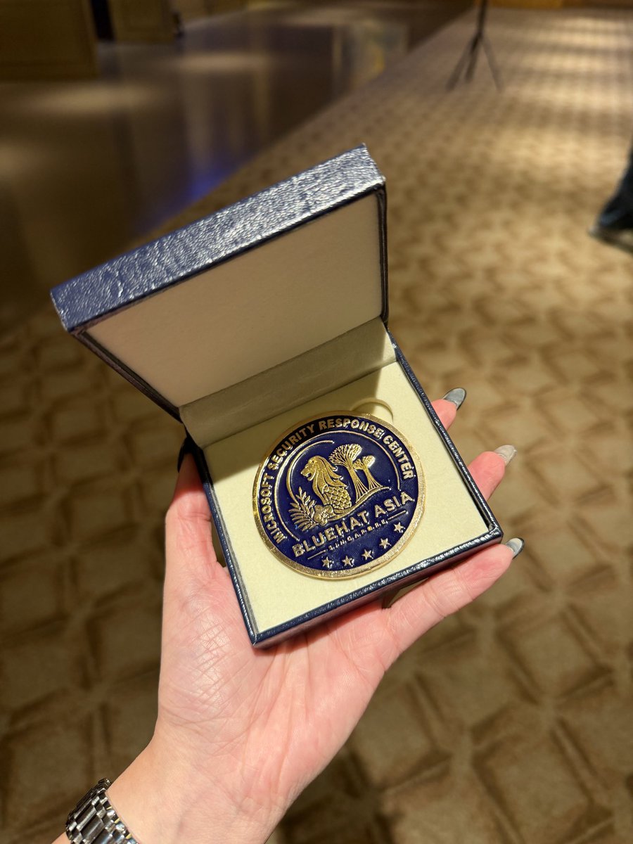 sunsh1nefact0ry's tweet photo. had a blast at #BlueHatAsia 2026 @MSFTBlueHat @msftsecresponse !
super interesting talks + cool villages with fun CTFs! managed to end the day with a WIN at the attack graph odyssey village with Denzyl๐ฅ
got to meet @halvarflake too!
Looking forward to day 2๐ซก https://t.co/51C9nVQGqp