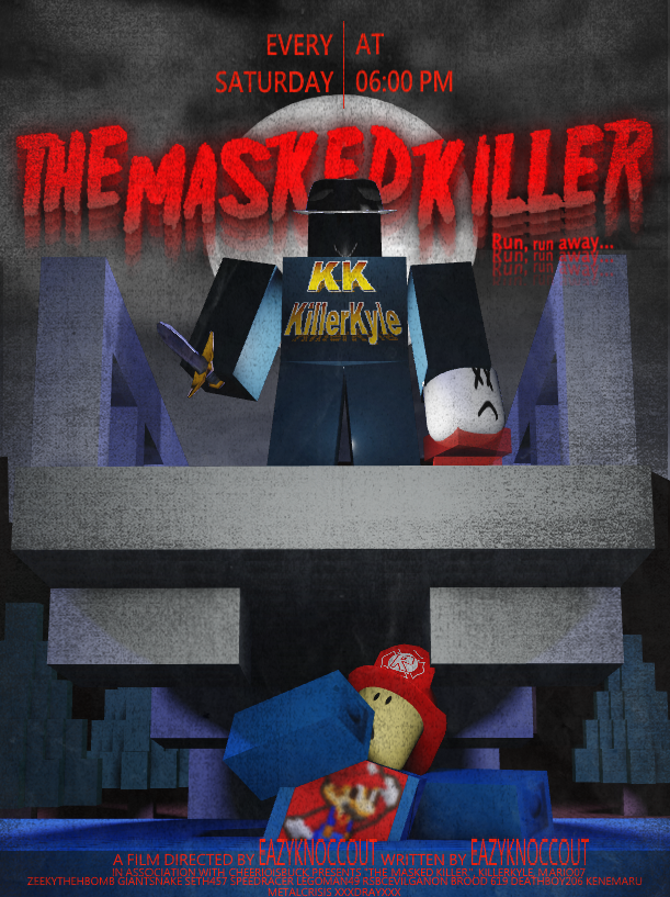 _Douglas64's tweet photo. The Masked Killer advertisement, Wll you Watch? 👀 

trying out a new rendering style i hope u guys like. *pees*

#roblox #robloxart #themaskedkiller #douglas64bangers https://t.co/WTKdnSn8eL
