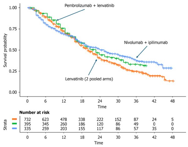 hongjaechon's tweet photo. 🔥 No head-to-head trials compare first-line #HCC combo therapies.
 Researchers reconstructed patient data from KM curves (IPDfromKM) to rank them indirectly.
New analysis in World J Gastrointest Pharmacol Ther (8 phase III RCTs) 👇
👉 vs #sorafenib: camrelizumab + rivoceranib had the best HR (0.61); cabozantinib+atezolizumab showed no benefit
👉 vs #lenvatinib: nivolumab+ipilimumab and pembrolizumab+lenvatinib showed modest, similar gains
🧐 Comparator choice (sorafenib vs lenvatinib) shapes the results — a descriptive, not causal, ranking.
DOI: https://t.co/moi4oV3mLO
@ILCAnews @myESMO @EASLnews
#LiverX #Immunotherapy #IndirectComparison