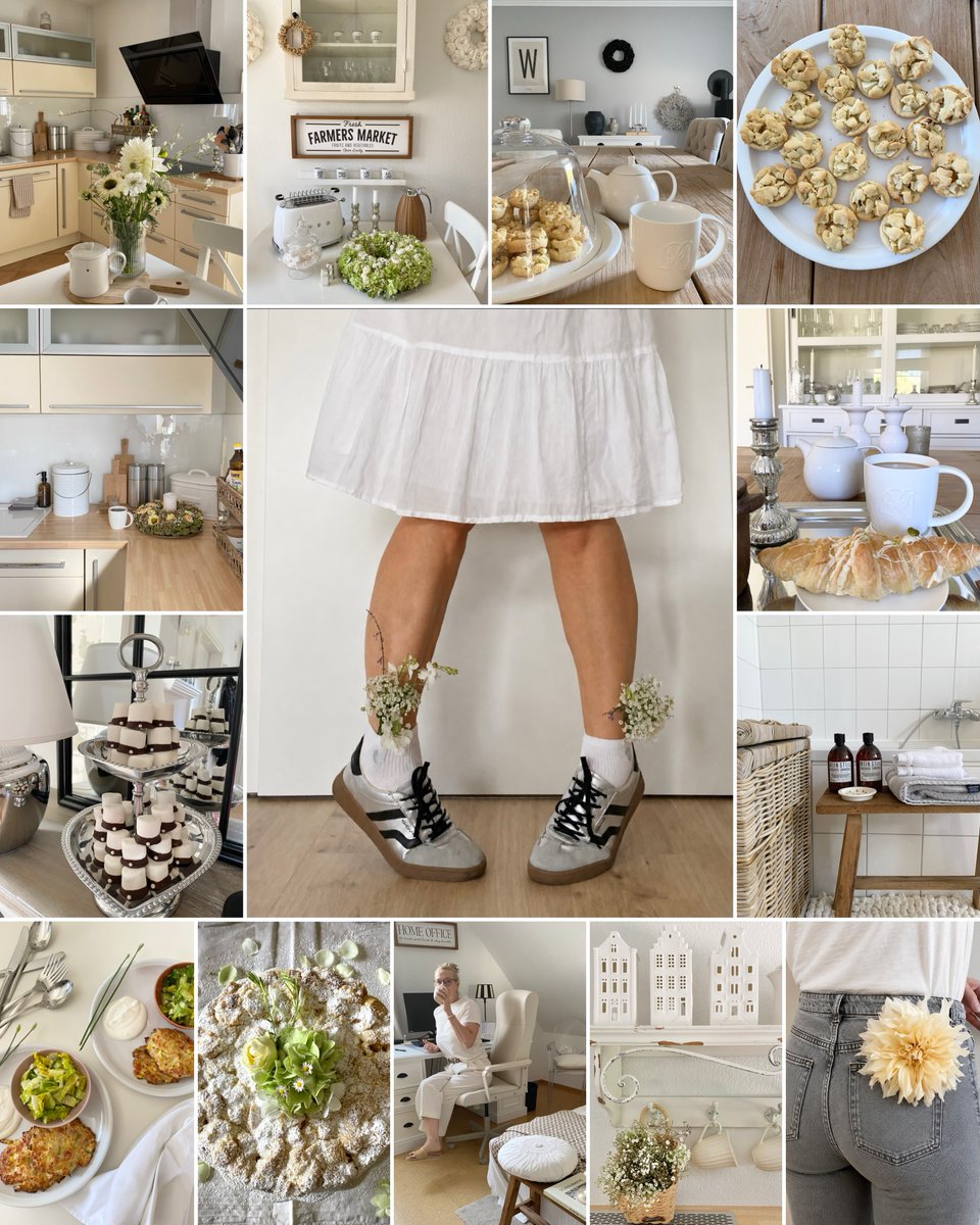 JoeannProvent's tweet photo. My August began with a beautiful weekend: warm sunshine, coffee, delicate summer flowers, and countless little moments to cherish. There was baking, homemade treats, sweet peach salads, crispy delights, and powdered-sugar muffins. Ordinary https://t.co/Y6foDGQVzL