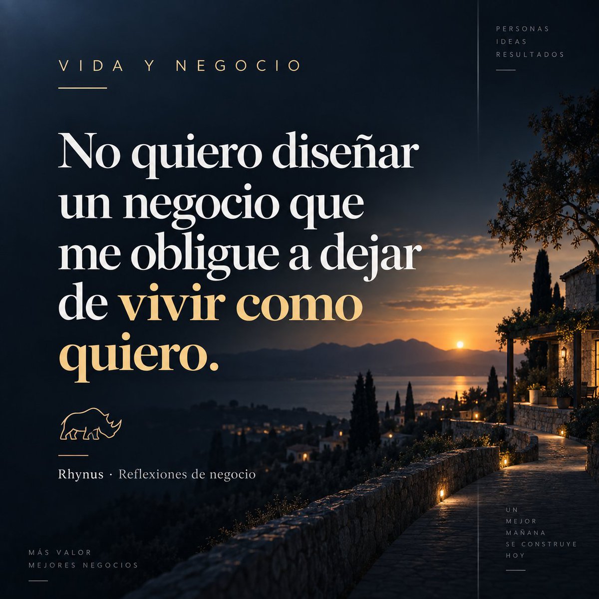 rhynocerus's tweet photo. No quiero construir un negocio que algún día me permita vivir como quiero.
Quiero intentar diseñarlo para que no me obligue a dejar de vivir como quiero.
La calidad de vida también puede ser una variable de diseño empresarial.
#TrabajoRemoto #Emprendimiento https://t.co/s3r6JhVPrP