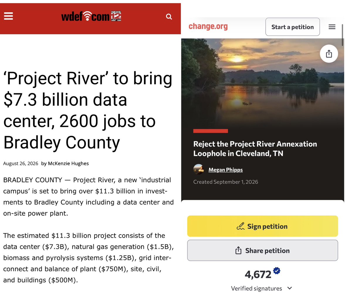 TheTNHoller's tweet photo. INBOX — CLEVELAND, TN: Wright Brothers Construction has proposed a biomass plant &amp; data center. Folks are seeking help to bring more attention to this situation and encourage our local officials to listen.”

Petition: https://t.co/Jb6CAtAbwE

More: https://t.co/94jU8PERN6 https://t.co/E9CMPG4KWp