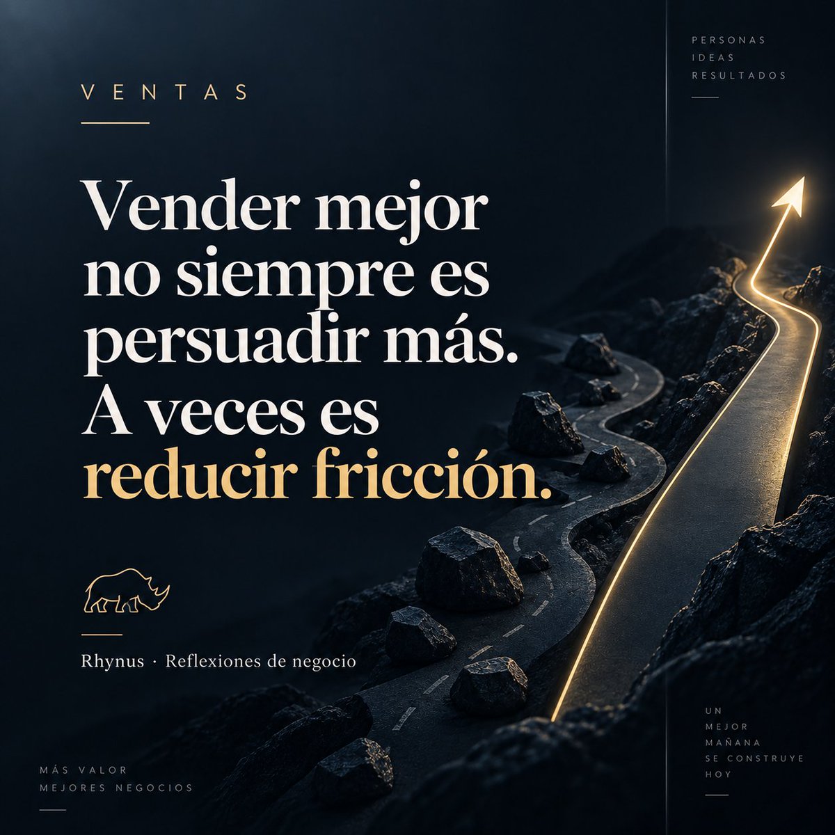 rhynocerus's tweet photo. Vender mejor no siempre significa persuadir más. A veces significa quitar obstáculos.
Menos pasos, menos espera, menos dudas, menos esfuerzo.
Quizá el cliente no necesita más argumentos. Necesita un camino más fácil para decir que sí.
#Ventas #CX https://t.co/JtbNywjTHc