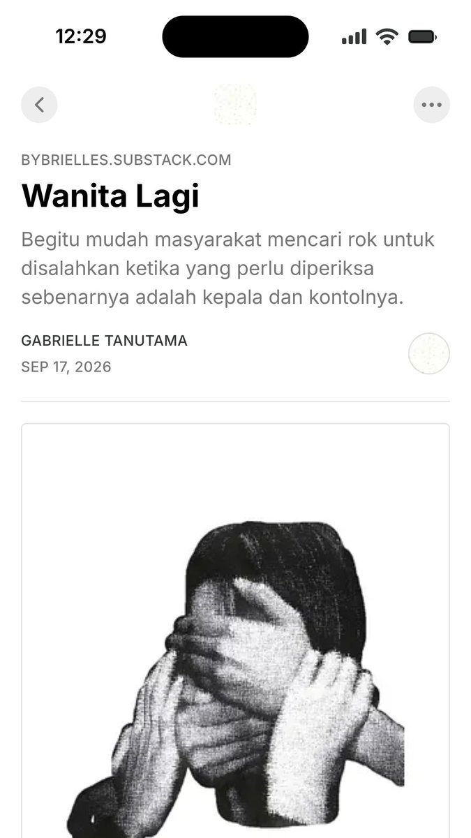 ambrosillas's tweet photo. 💭 gaby on substack.
begitu mudah masyarakat mencari rok untuk disalahkan ketika yang perlu diperiksa sebenarnya adalah kepala dan kontolnya.

tw // profanities https://t.co/V3CeEaoGkl