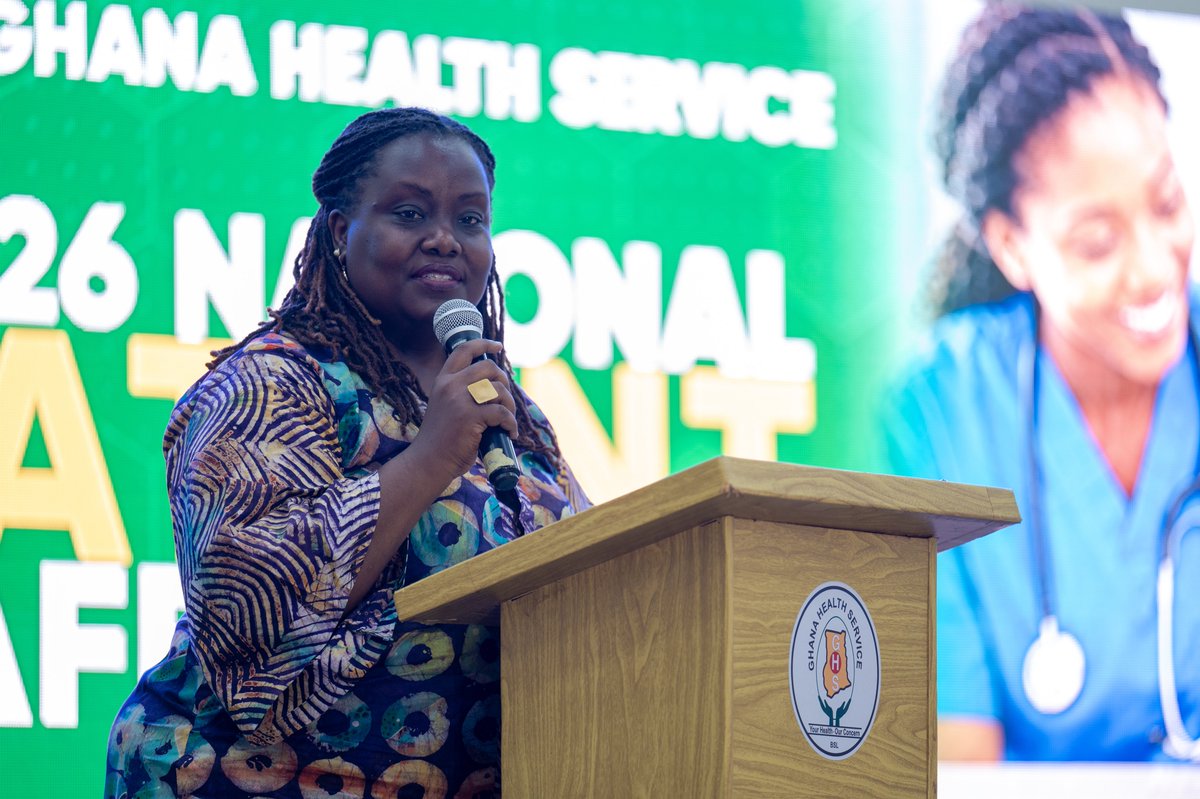 WHOGhana's tweet photo. “I encourage us to renew our collective commitment to ensuring that every person living with #NCD receives care that is safe, effective, timely and respectful throughout the life course. Together, let us make Safe Care for Life a reality for every person, everywhere” ~ Dr @BrakaFiona, @WHOGhana Representative at the launch of #WorldPatientSafetyDay.