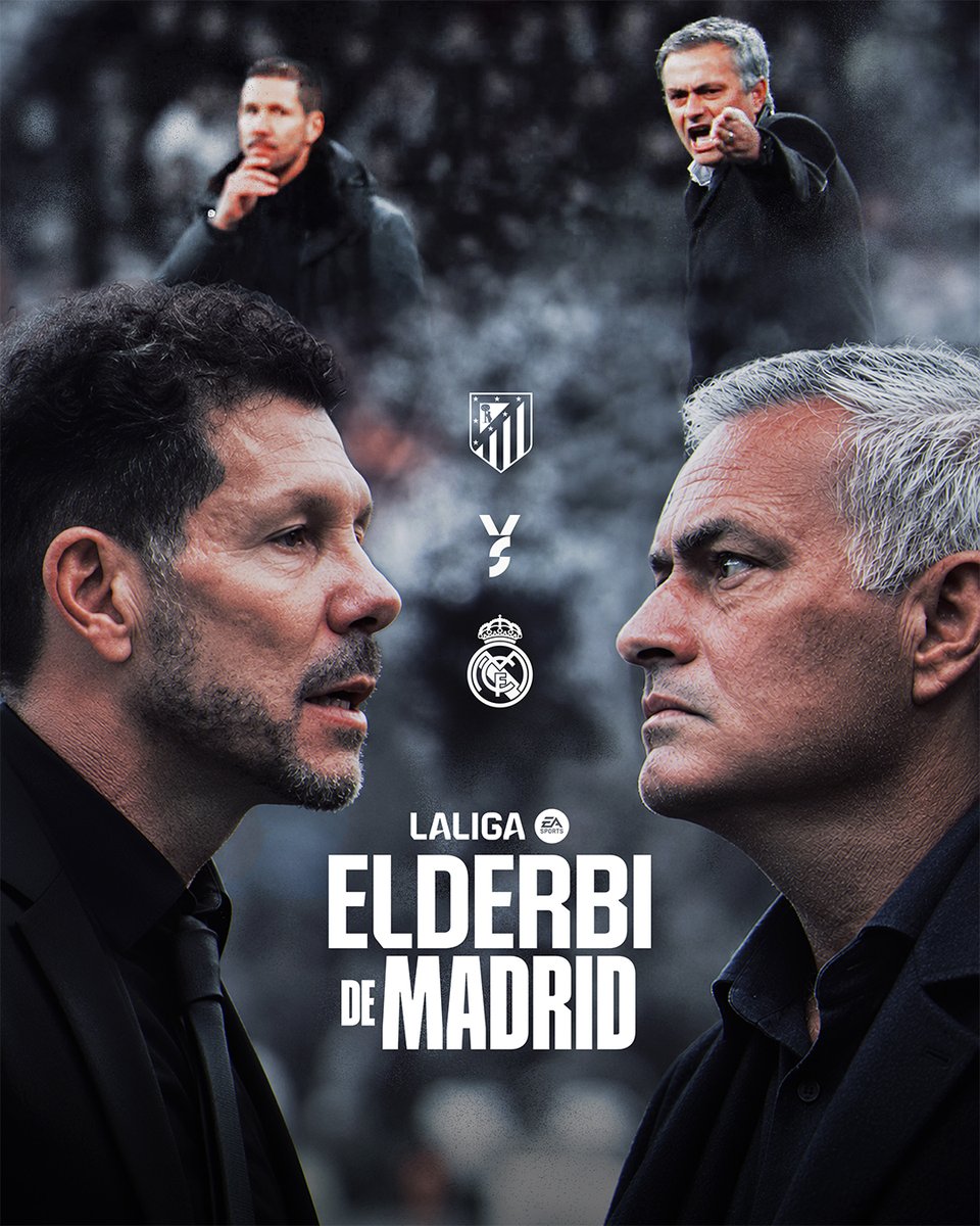 LaLiga's tweet photo. 𝐒𝐢𝐦𝐞𝐨𝐧𝐞 𝐯𝐬. 𝐌𝐨𝐮𝐫𝐢𝐧𝐡𝐨. 🧠

#ELDERBIDEMADRID | #AtletiRealMadrid https://t.co/eTtPfXl9A1