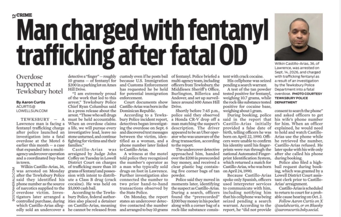 mikeminoguema's tweet photo. 2mg of Fentanyl kills a human being. Why would Maura Healey restrict the local, state and federal authorities from working together to stop illegal immigrant drug dealers and the death of our people. Do your job. 
As Governor, I will protect the people not the political establishment that puts party politics ahead of safety.