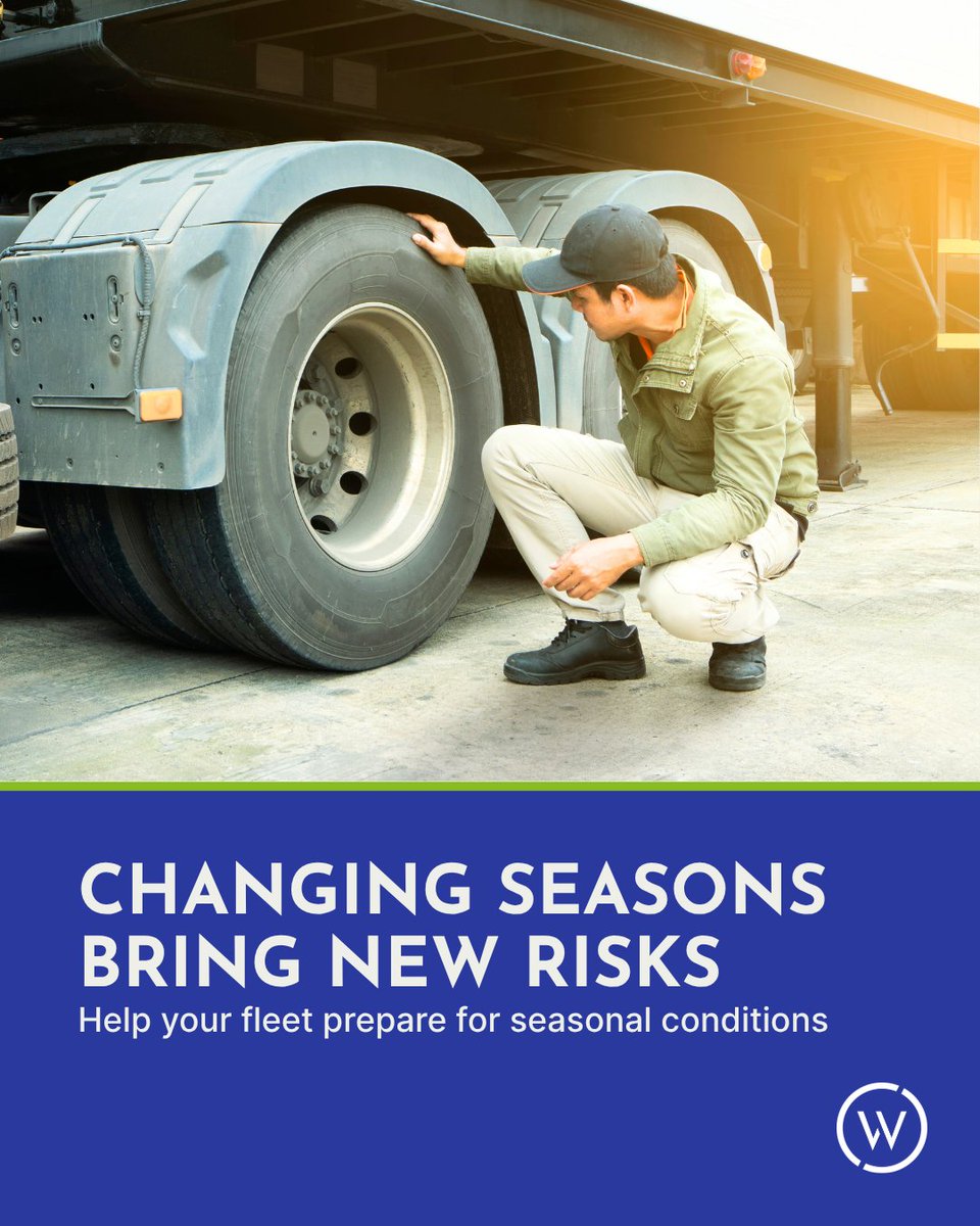 WorldInsur's tweet photo. Fewer daylight hours, wet leaves, fog, rain, and rapidly changing weather can all affect visibility, traction, and stopping distance.

Now is a good time for fleets to reinforce seasonal driving practices and make sure vehicles are prepared for the months ahead.

#Trucking https://t.co/kaF56frjCc