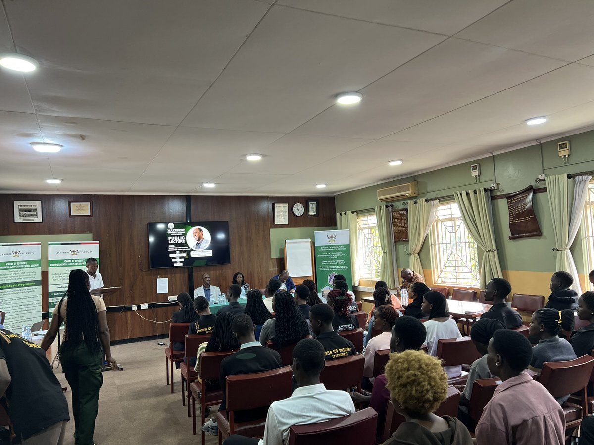 makereretourism's tweet photo. HAPPENING NOW:The MUTA Public Lecture has officially taken off!
Our president sets the stage for "Tourism that Lasts: Balancing Conservation, Culture and Careers"
The room is packing up fast,energy is electric,If you are still on campus,grab your notebook & walk right in
#MUTA https://t.co/PoPTfbfxDO