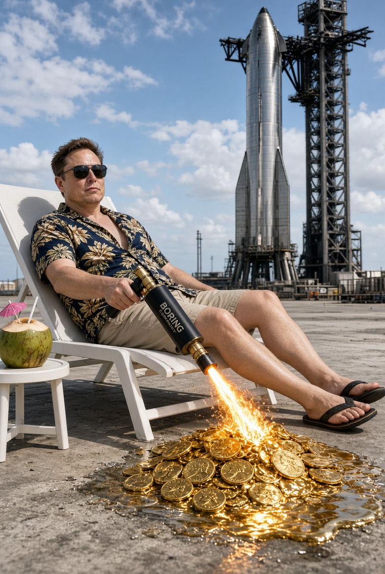 MaxiHielo's tweet photo. @UsePaid elon burning $ELON so elon can retire https://t.co/2024Co3hdl