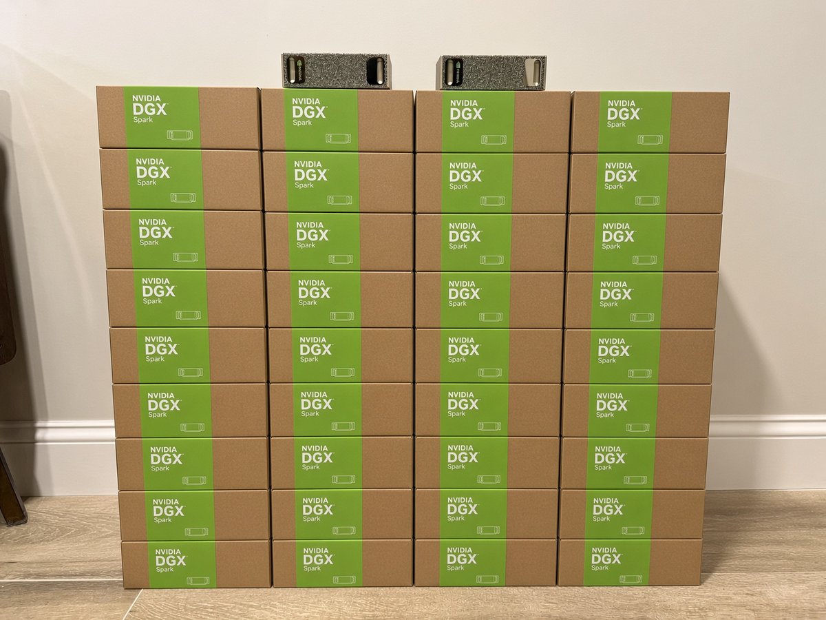 spacexgaga's tweet photo. You're thinking too small; 32 DGX units is barely enough 🤭 #gdx #spark https://t.co/BccoxRpyzA