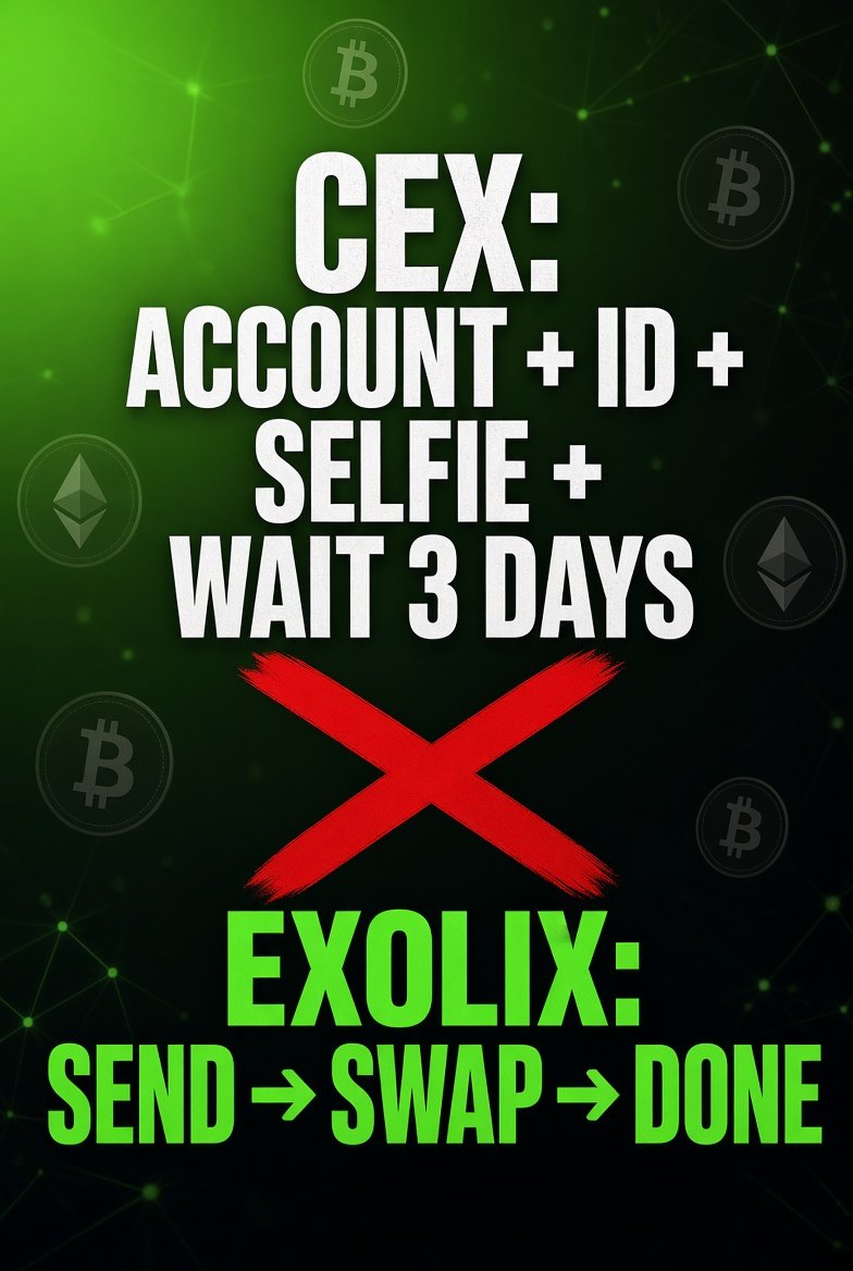SDiangop36480's tweet photo. @exolix_com The difference is clear.
One path is full of friction.
The other is pure speed & privacy.
Choose Exolix. #Exolix #CrossChainSwap #PrivateSwaps https://t.co/uIrJxVj7nP