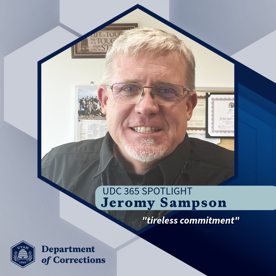 UDCCommissioner's tweet photo. Agent Jeromy Sampson’s 27+ years in public safety and DUI/Drug Courts transform lives daily. Thank you, Agent Sampson! #UDC365 https://t.co/5xdjTCAazF