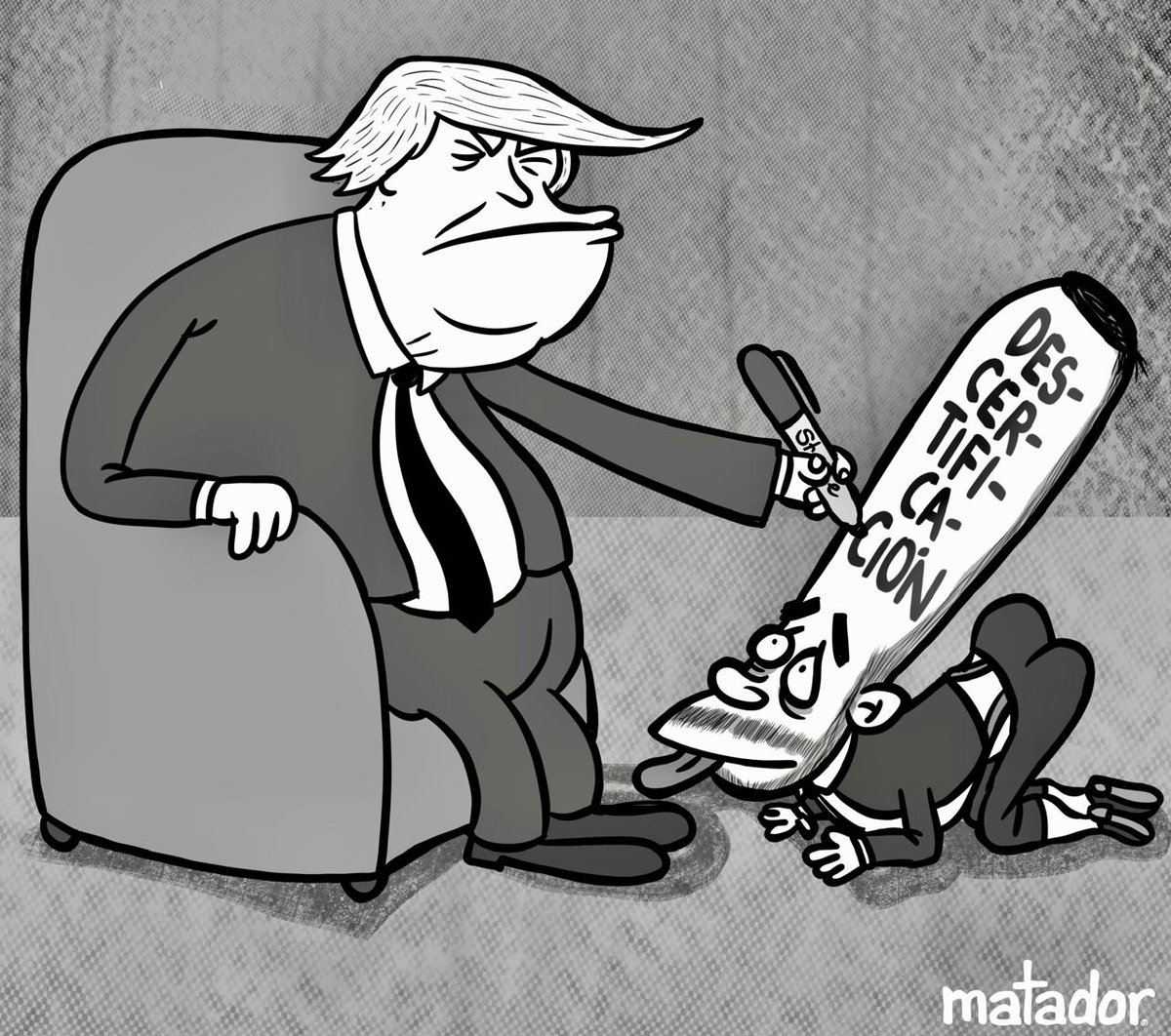 Matador000's tweet photo. De nada valió aquella posición “sucia y sumisa” de nuestro gran presidente Abrelano de la Espriella ante el octogenario con pañal.

Ni vendiendo nuestra soberanía por migajas le alcanzó.

Hasta a las rodilleras venezolanas les fue mejor.

Así paga el diablo a quien bien le sirve. https://t.co/u8cCBhO4jy
