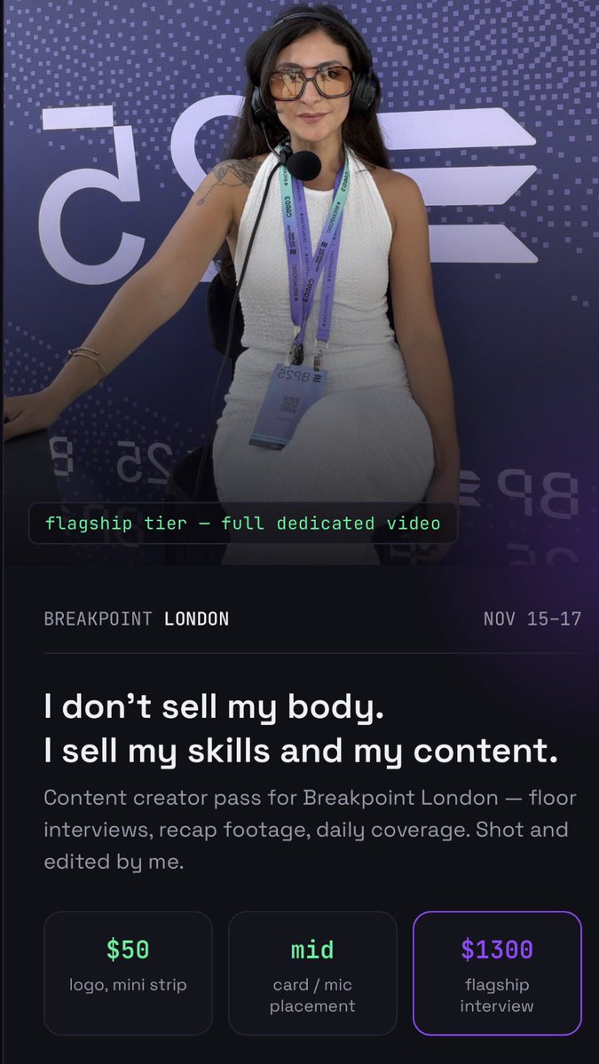 Sponsored coverage from Breakpoint London. Image from the creator’s campaign post.