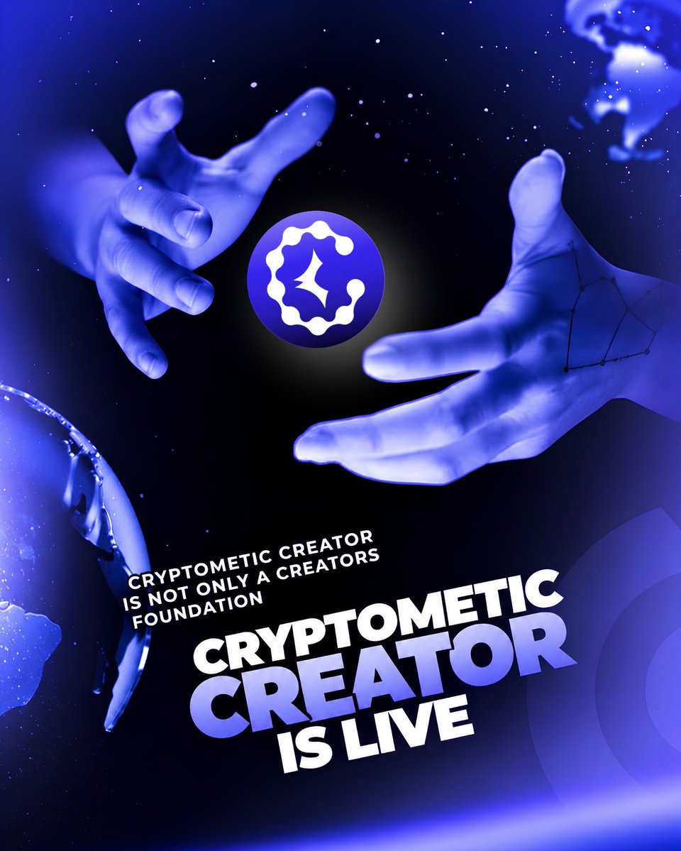 CryptometicCC's tweet photo. Cryptometic Creator is LIVE for creators.

This is not just another creator foundation.

We’re building an ecosystem with 3 main products:

- @Metic_Ai
- @CryptometicCC
- A secret product currently under development 

Join our Discord and be part of the journey →[ https://t.co/MeP3jjWPYB] 

The foundation starts today.

We hope to build something creators are proud to be part of.