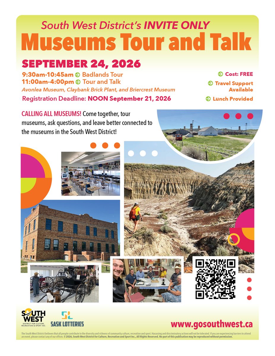 SWDCRS's tweet photo. 📣📣Museums Tour and Talk 🤩🤩
Museum staff, board members, and volunteers welcome.
Connect with other museums in the southwest. 
Join us for a private museums networking event on September 24th.
✅Email us for the private registration link.
https://t.co/QxdJL5vyqS https://t.co/wtIdgiE54l