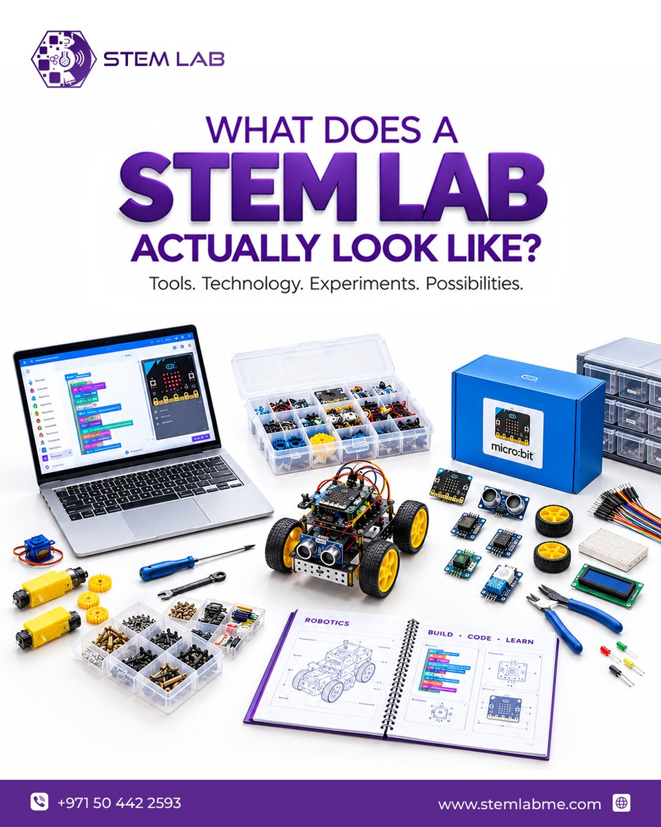 stemlabme's tweet photo. 🚀 What does a STEM Lab actually look like? 🤖

From robotics and coding to exciting experiments, STEM LAB empowers students to explore technology, build real projects, and develop future-ready skills. 💡🔧
#stemlab #stemeducation #robotics #codingforkids #stemforkids #robotics https://t.co/s7lyc92DZy