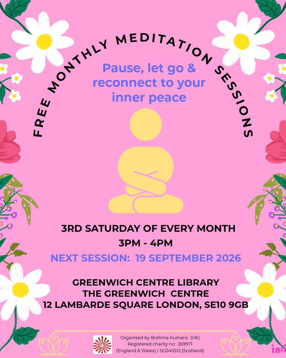 greenwich_clib's tweet photo. Join us this Saturday 19th September at 3pm on our free monthly mediation session!
@GreenwichLibs @Royal_Greenwich @Better_UK #LoveLibraries https://t.co/RsmanXVVZZ