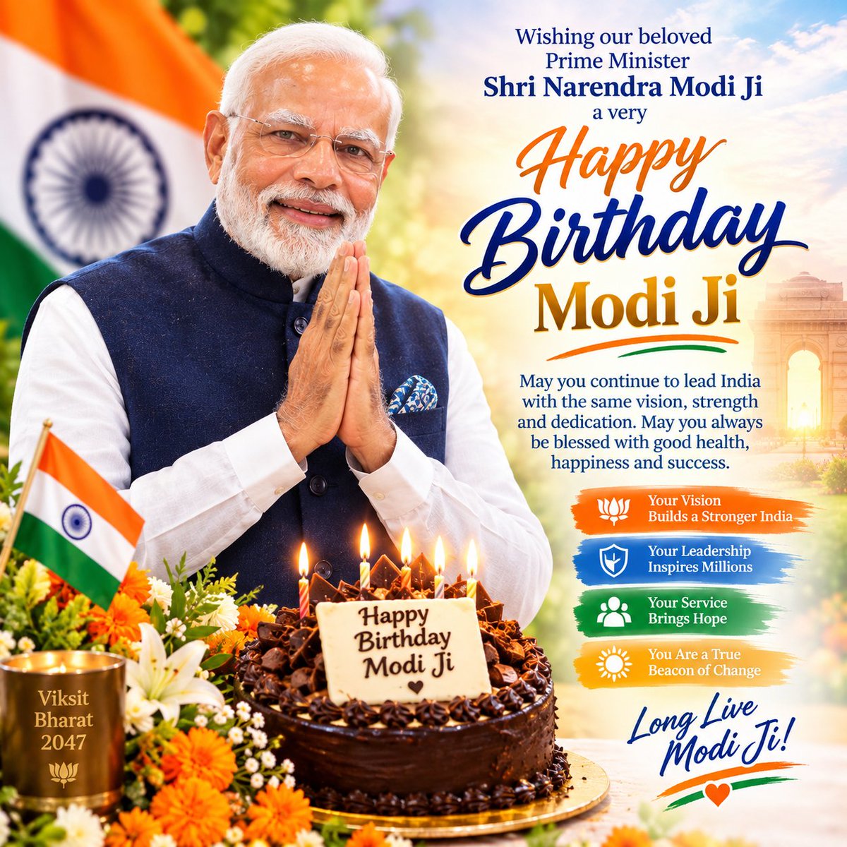 CookingShow_9's tweet photo. @narendramodi મોદીજીને જન્મદિવસની શુભેચ્છાઓ 🎂🍰🍫🍹🥞 https://t.co/gYui58uGkG