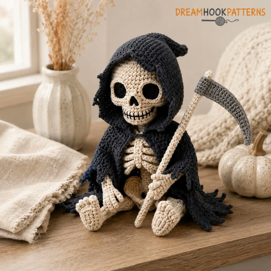 weavecrochet's tweet photo. Grim Reaper Crochet Pattern https://t.co/bUHbg87qXd https://t.co/XHonHYwTcA