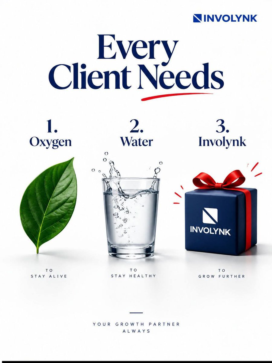 involynk's tweet photo. Every client needs the basics. But to grow, you need the right partner. 🫂

INVOLYNK — Helping businesses transform, scale, and grow.

#INVOLYNK #DigitalTransformation #BusinessGrowth #Technology #BusinessSolutions https://t.co/mFhmn4jehu