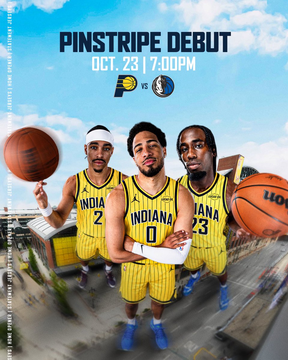 Pacers's tweet photo. Debuting Pinstripes on Opening Night presented by @kroger 🤩

https://t.co/cewgkZR6gD https://t.co/silqEUqVkl
