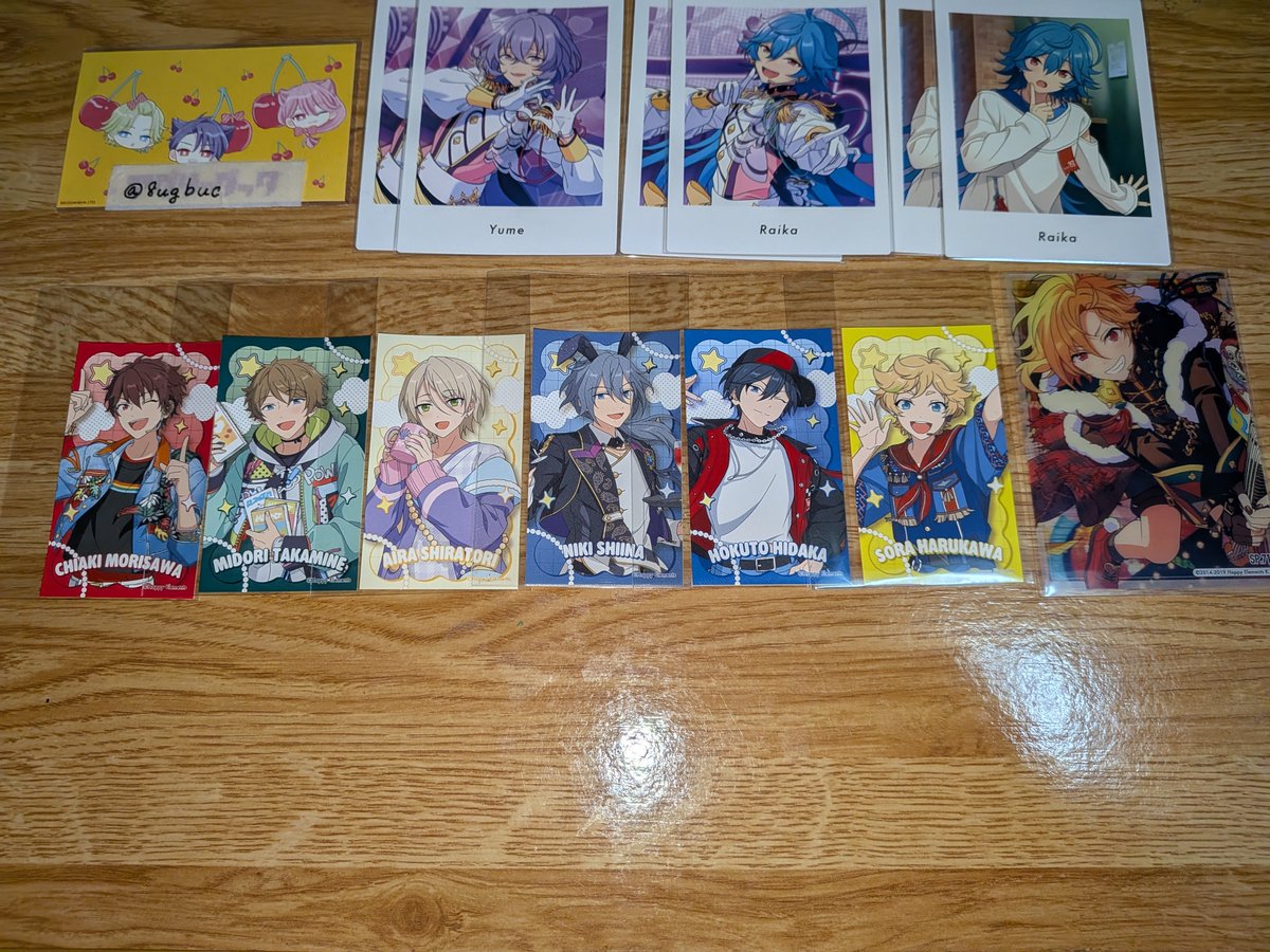 8ugbuc's tweet photo. あんスタ 交換 ぱしゃっつ 缶バッジ 10周年 Mar Apr May ミニブロマイド&amp;硬質カードケース ラブレッツ クリアカードコレクション4

譲→渉 桃李 北斗 スバル 千秋 鉄虎 忍
翠 藍良 巽 茨 ひなた ニキ みか 零 薫 光 なずな 颯馬 ジュイス 司 レオ 泉 凛月 夏目 ユメ ライカ

⬇️続く https://t.co/ekNZsIzFWa