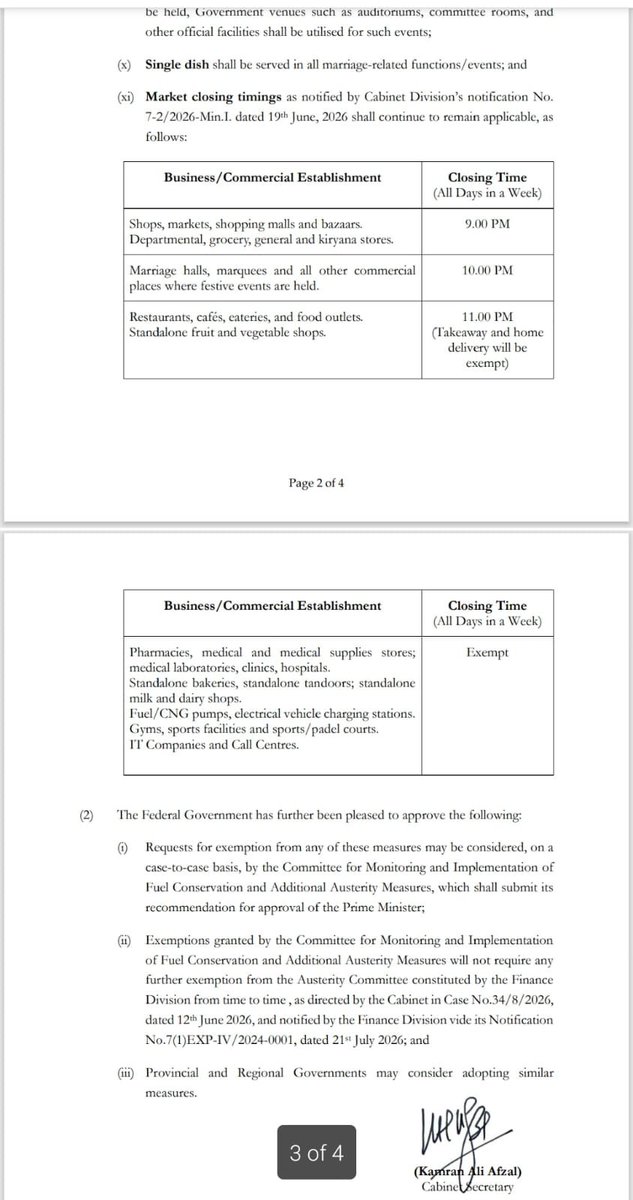 wahabalerts's tweet photo. ⚡The Federal Government has announced a series of austerity and fuel conservation measures, as mentioned in the notification.

⚠️ No four-day working week has been introduced under this notification.

#Punjab #AusterityMeasures #Lockdown #SmartLockDown https://t.co/PM9pLnuaAM