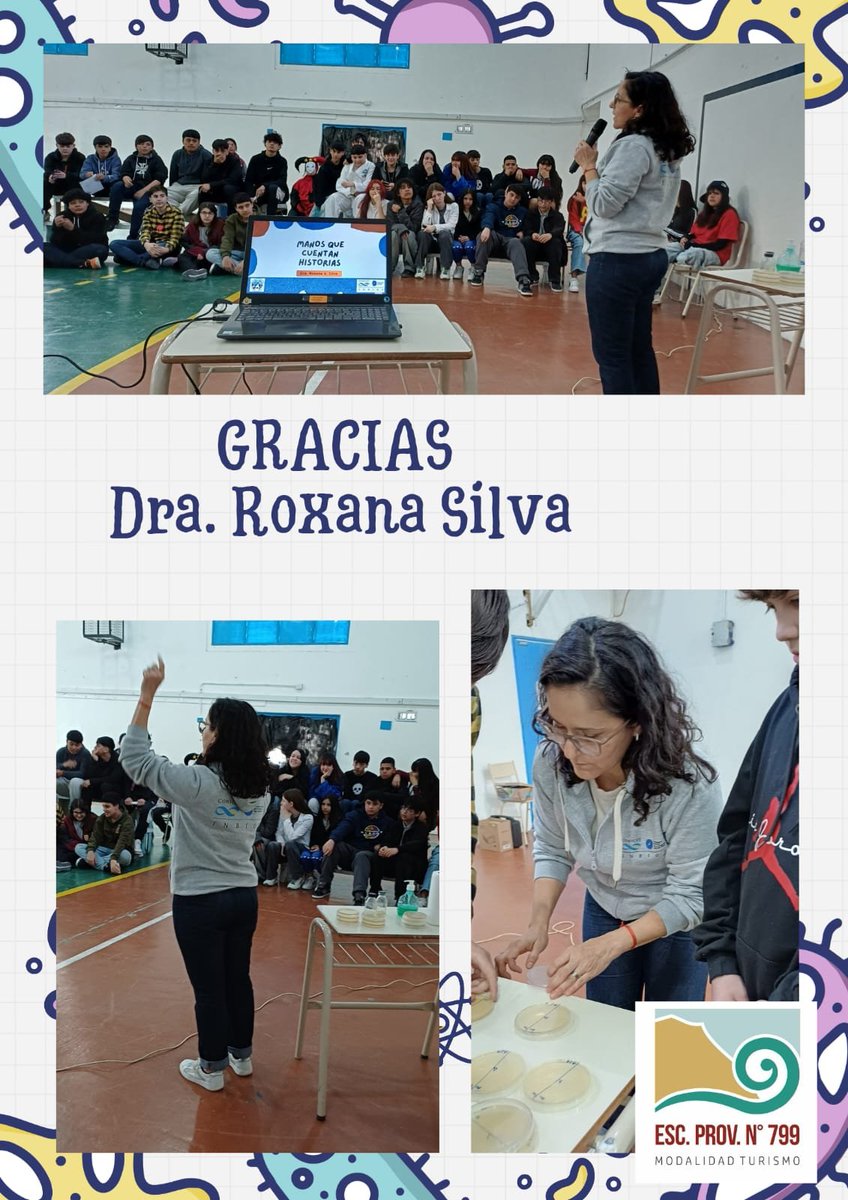 ConicetInbiop's tweet photo. 🔬👐 **“Manos que cuentan historias”**

 Actividad de extensión destinada a estudiantes de **2.º año de la Escuela Provincial N.º 799 “Juana Azurduy Bermúdez de Padilla”**, del barrio Ciudadela de Comodoro Rivadavia. https://t.co/bTReoinvya