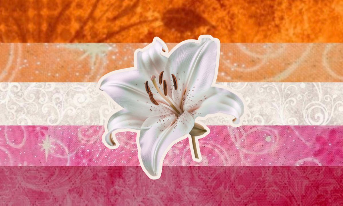 Saekostoebeans's tweet photo. Lesbian flag for lesbians who love yuri <333 (or just lilys) https://t.co/o5zqgCrD5s