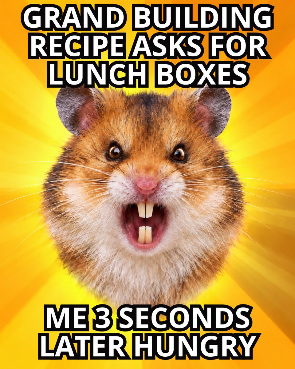 rollercoin_com's tweet photo. 🍱 FEELING HUNGRY? GOOD NEWS
More Lunch Boxes are on the way

The Grand Building crew won’t be running out of lunch anytime soon

Check the upcoming events to collect these items
Contribute with them to the construction site when the Recipe calls

The Hamster GYM won’t build itself. It needs you
👉 Keep an eye out, stock up, and use them!
