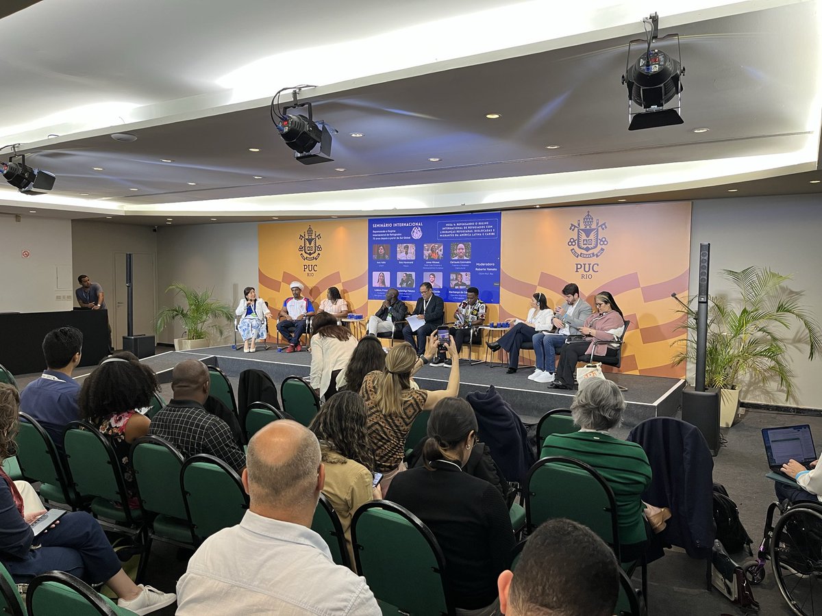 Lerrning's tweet photo. Now at @pucriooficial / @IRI_PUCRio: Rethinking the Global Refugee Regime by Refugee &amp; Migrant Leaders in Latin America and the Caribbean. Learning from 8 experts who know how the principles of protection can work better in practice. Perfect start to Day 2 of the LERRN Institute. https://t.co/yYn8kkh4Ap