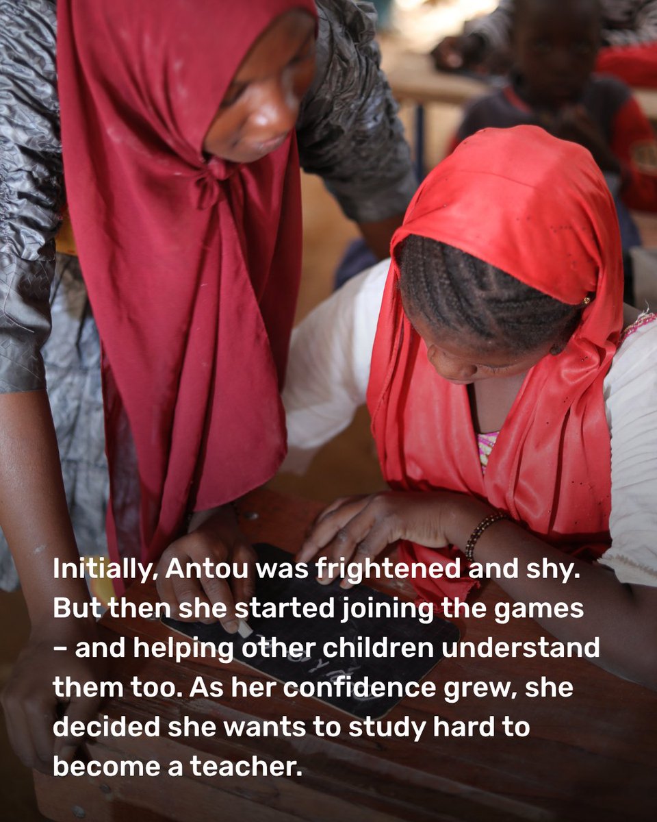 RightToPlay_UK's tweet photo. There's a moment in every classroom when a child stops waiting to be called on and finds the confidence to raise their hand.

For 12-year-old Antou, the odds were against it. But it happened. https://t.co/nigcG8sV1i