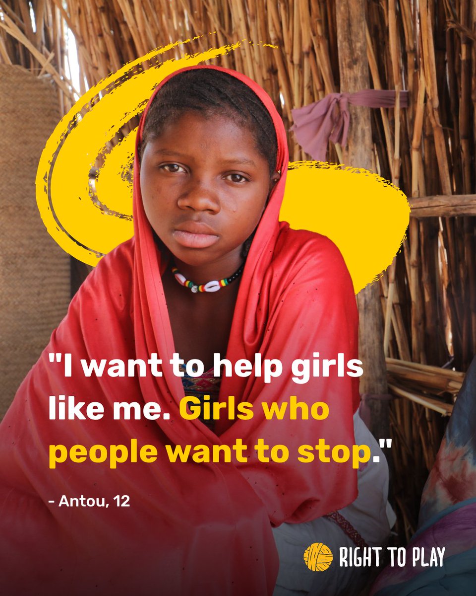 RightToPlay_UK's tweet photo. There's a moment in every classroom when a child stops waiting to be called on and finds the confidence to raise their hand.

For 12-year-old Antou, the odds were against it. But it happened. https://t.co/nigcG8sV1i