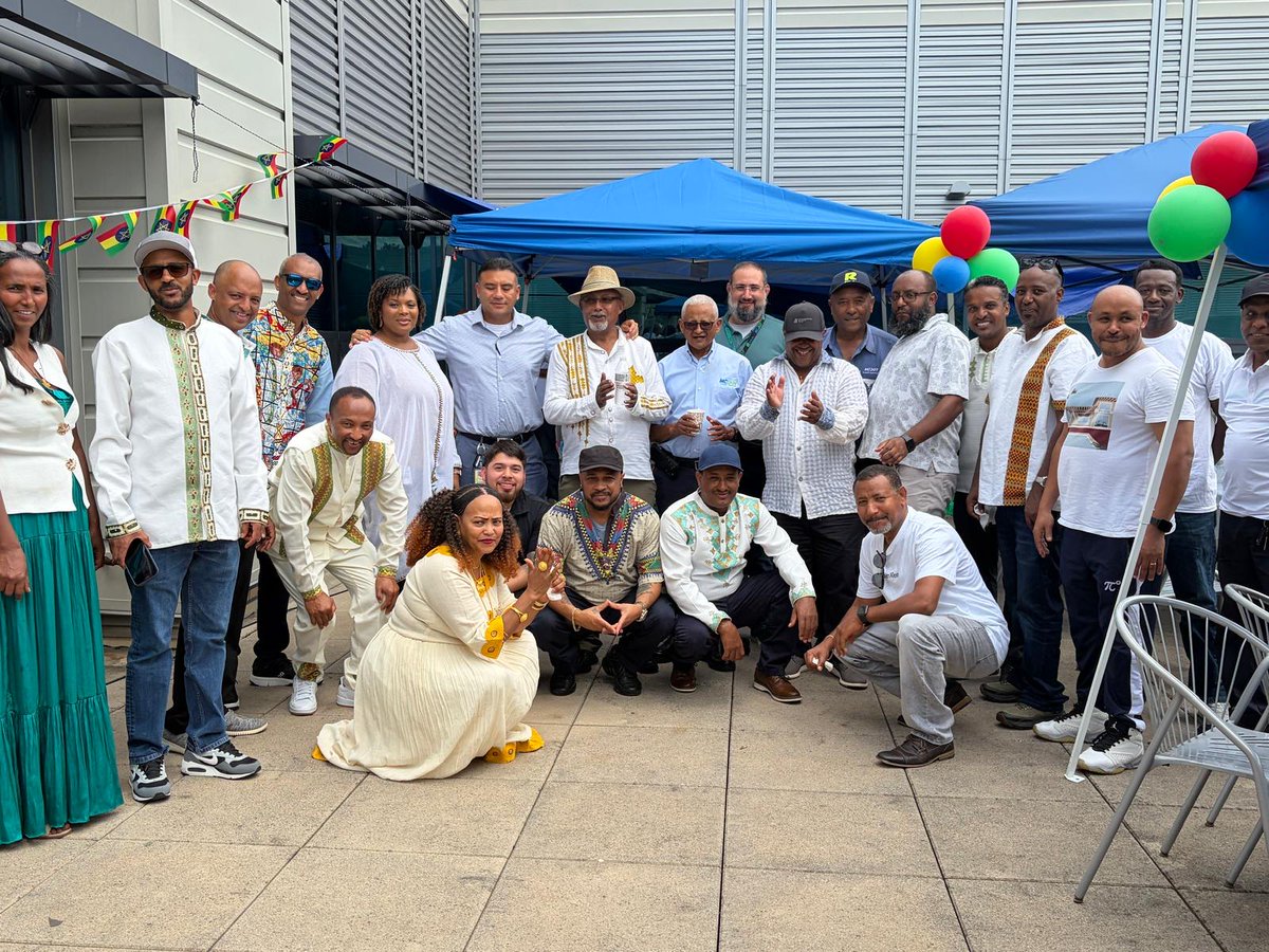 RideOnMCT's tweet photo. Last week staff at the Ride On Gaithersburg bus depot hosted an Ethiopian New Year celebration, marking the year 2019 in the Ethiopian calendar. Employees provided food for the entire depot staff and guests to enjoy. Ride On wishes a Happy Ethiopian New Year to all who celebrate! https://t.co/OklbYbRcLF