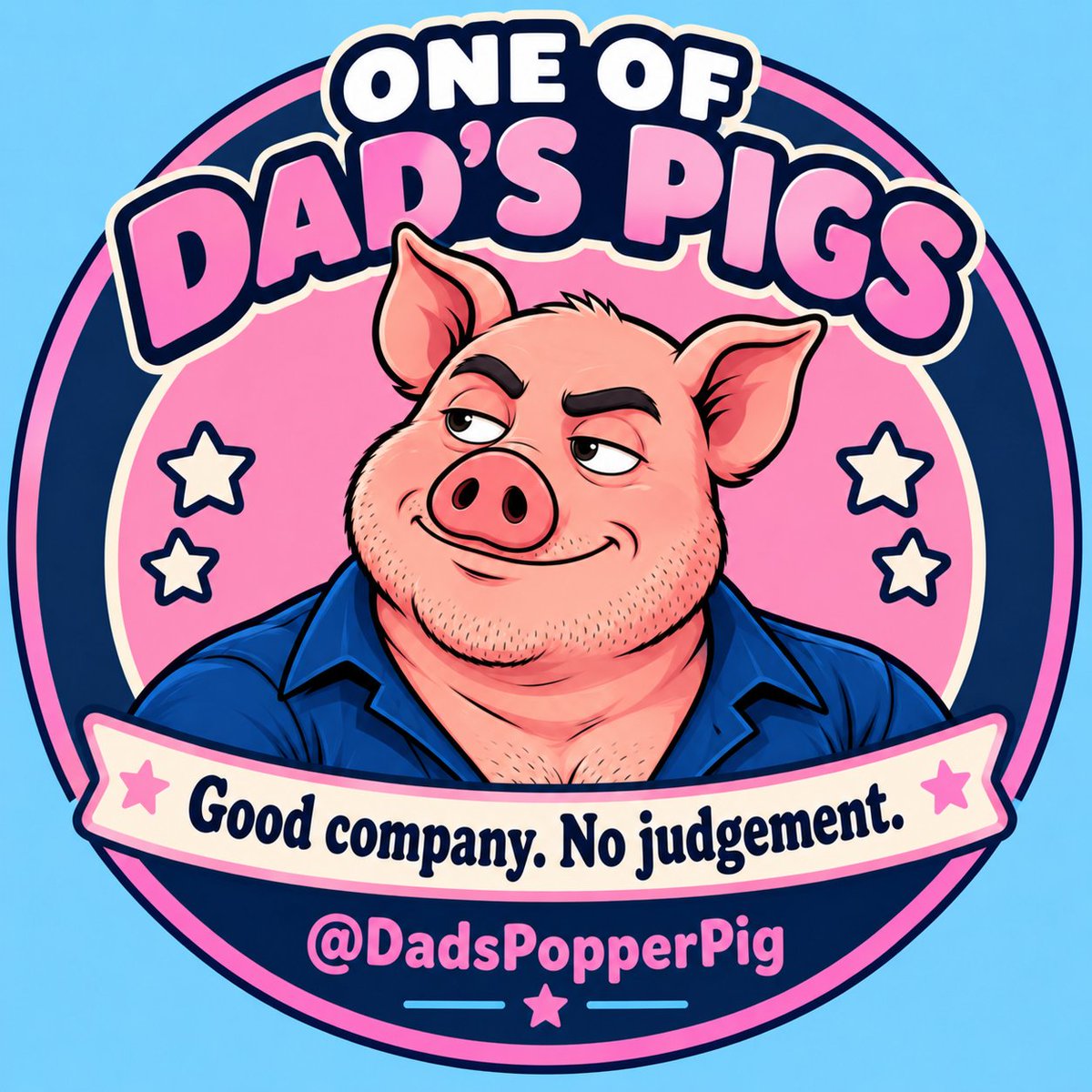 DadsPopperPig's tweet photo. One of Dad’s pigs? Wear it proudly 🐷💙

Made a little something for my pig family. Good company. No judgement. And room for you.

Save the badge, pop it on your feed and tag @DadsPopperPig so Dad can see it.

Tell me what keeps you coming back 😉 https://t.co/pTbCaowqjO