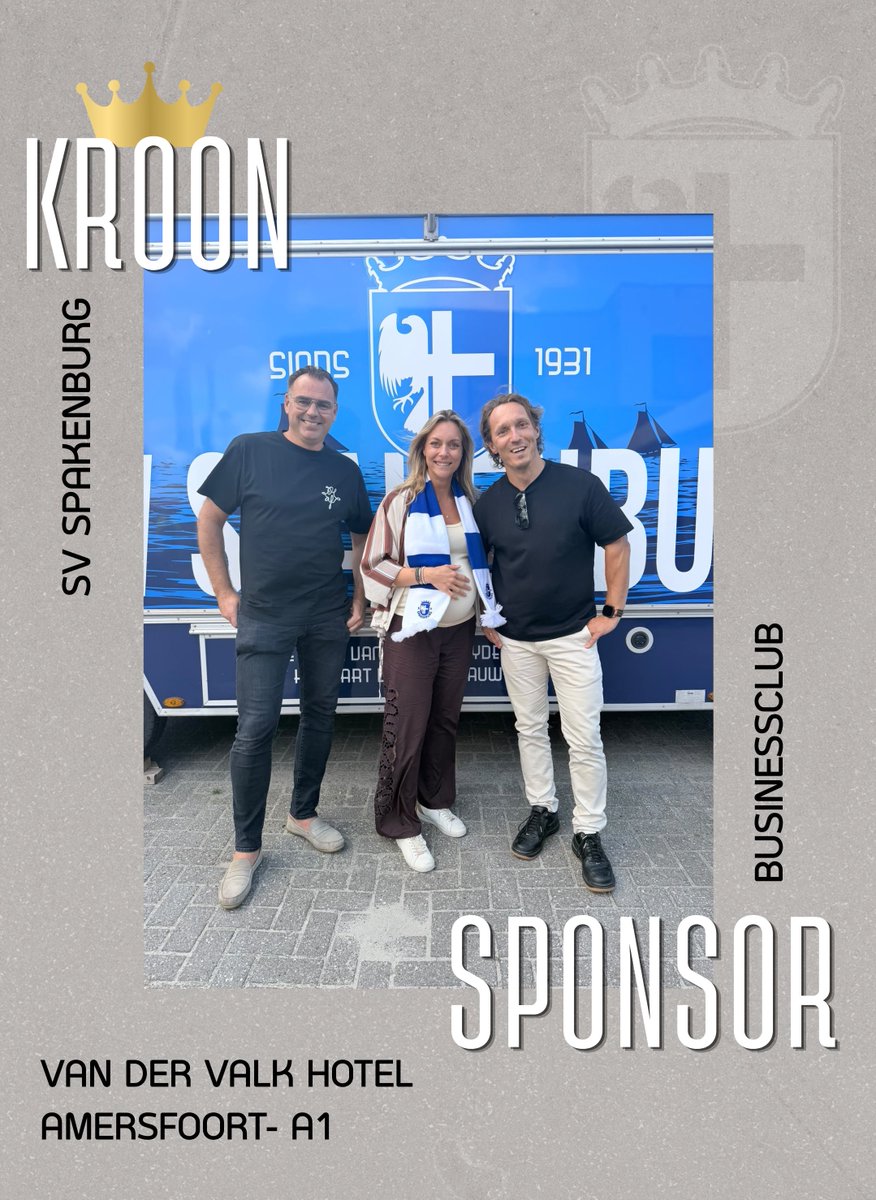 SV_Spakenburg's tweet photo. 𝘽𝙐𝙎𝙄𝙉𝙀𝙎𝙎𝘾𝙇𝙐𝘽

De sponsorcommissie van SV Spakenburg presenteert met trots Van der Valk Hotel Amersfoort-A1 als nieuwe Kroonsponsor van SV Spakenburg!

Van harte welkom en bedankt voor de steun en het vertrouwen. 

Meer info: https://t.co/yVgkpSpFwi https://t.co/i1LESsUNhE