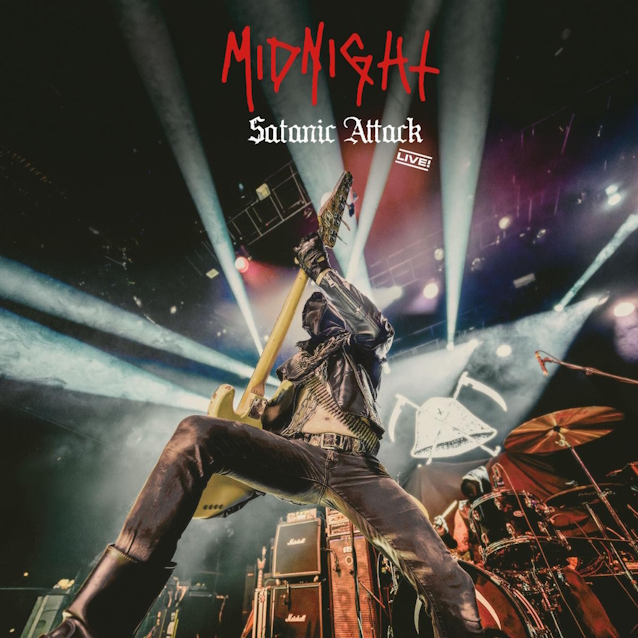 Snooper_Scope's tweet photo. Cleveland metal band MIDNIGHT announces their new live album, "Satanic Attack Live!", dropping November 6 via Metal Blade Records. Captured during their sold-out Los Angeles shows, it features the 15th-anniversary celebration of "Satanic Royalty". #Midnight #MetalBlade https://t.co/5A0YGu1qcW