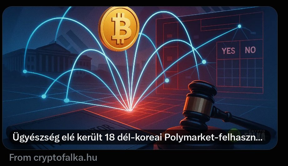 CryptofalkaH12's tweet photo. A rendőrség nyilvános blokkláncadatok alapján azonosította a Polymarket dél-koreai felhasználóit, és illegális szerencsejáték ügyében vizsgálja őket. 📊
#Polymarket https://t.co/m4RJ88N7JW